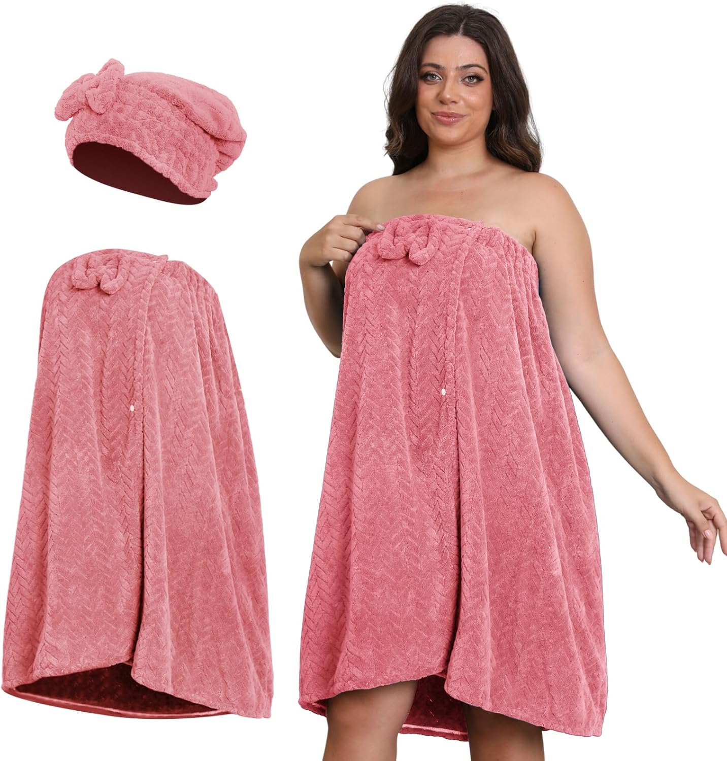 Flexi Lush™ Adjustable Bath Towel Wrap With Hair Towel