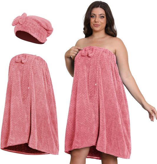 Flexi Lush™ Adjustable Bath Towel Wrap With Hair Towel