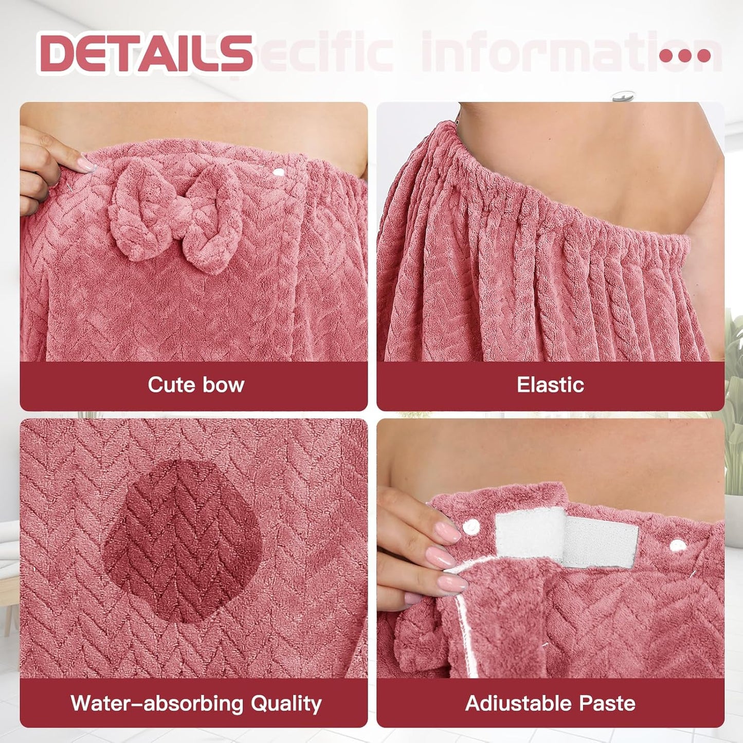 Flexi Lush™ Adjustable Bath Towel Wrap With Hair Towel