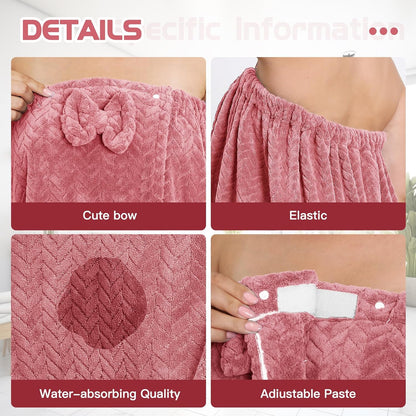Flexi Lush™ Adjustable Bath Towel Wrap With Hair Towel