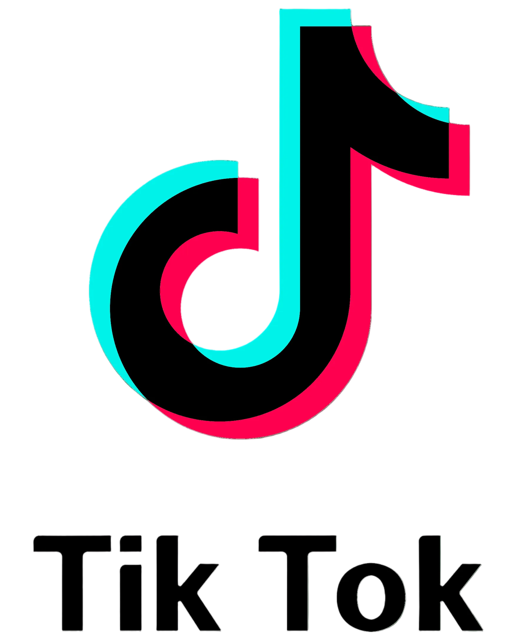 TikTok logo on a white background